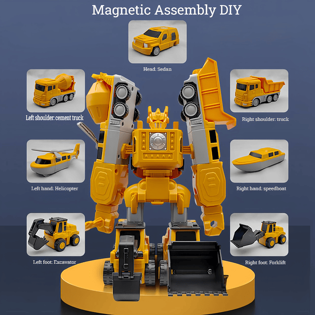 Juguetes ensamblados de ingeniería de transformación magnéti