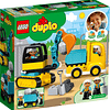 DUPLO Town Camión y Excavadora de Orugas Vehículo de Constru