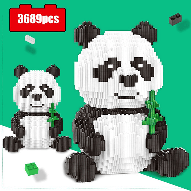 Panda Micro Bloques de Construcción Animal Mini Ladrillos de