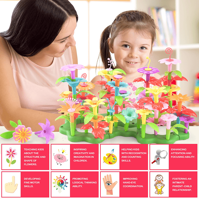 Flower Garden Building Juguetes para niños pequeños para niñ