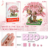 Cherry Blossom Bonsai Tree Mini Micro Juego de construcción,