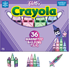 Crayola Glitter Magnetic Tiles, juego de construcción para n