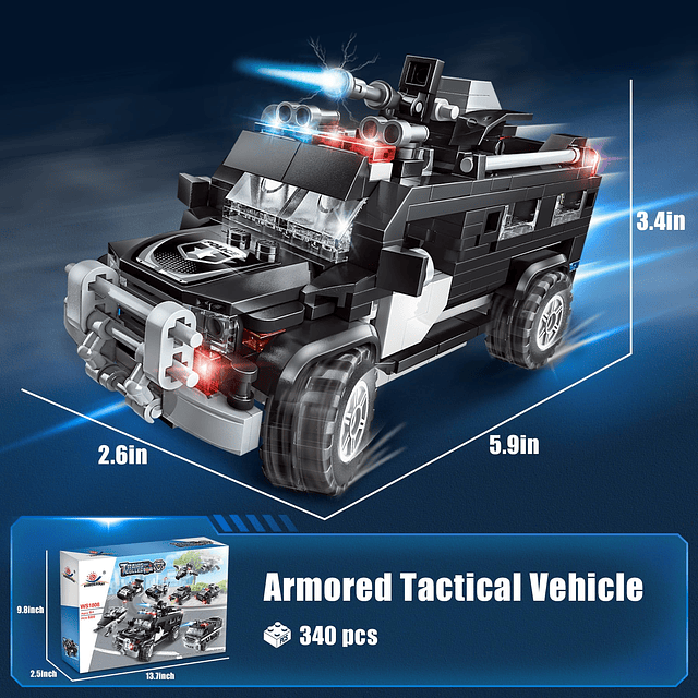 SWAT City Police Truck SUV militar Vehículo táctico blindado