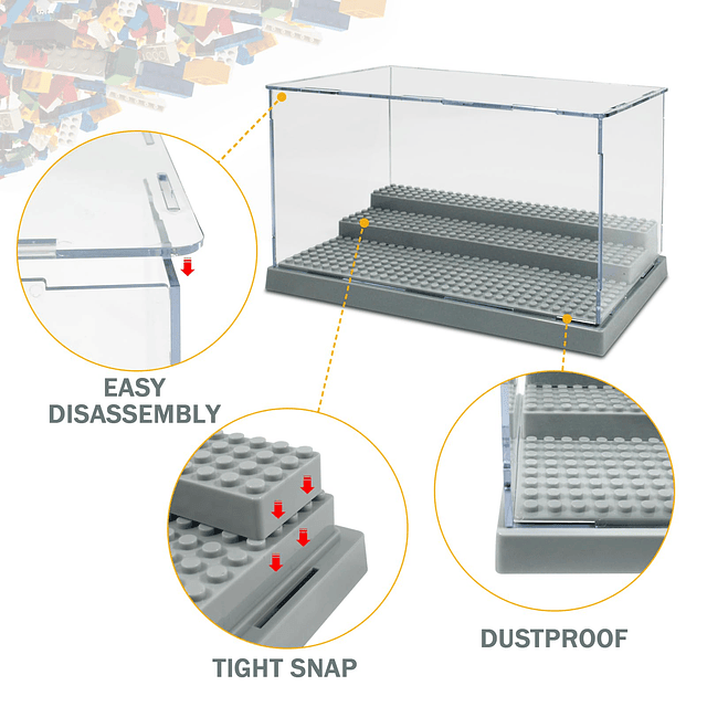 Vitrina para bloques de construcción de minifiguras, caja de