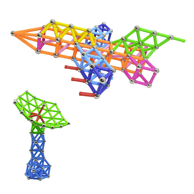 160 piezas de bloques magnéticos de construcción, juguetes e
