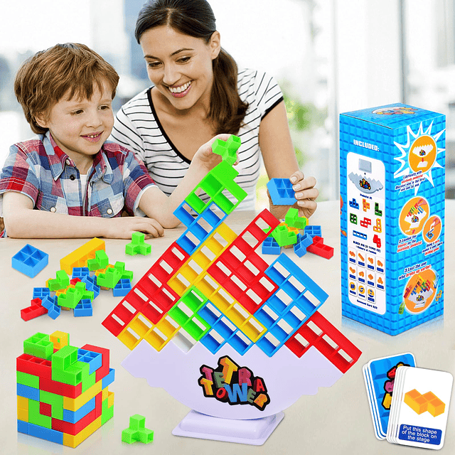 NOVIIML wer Game, 48PCS Juego de Bloques apilables de Equili