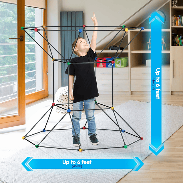 Kit de construcción de fuerte para niños, juego de 100 pieza