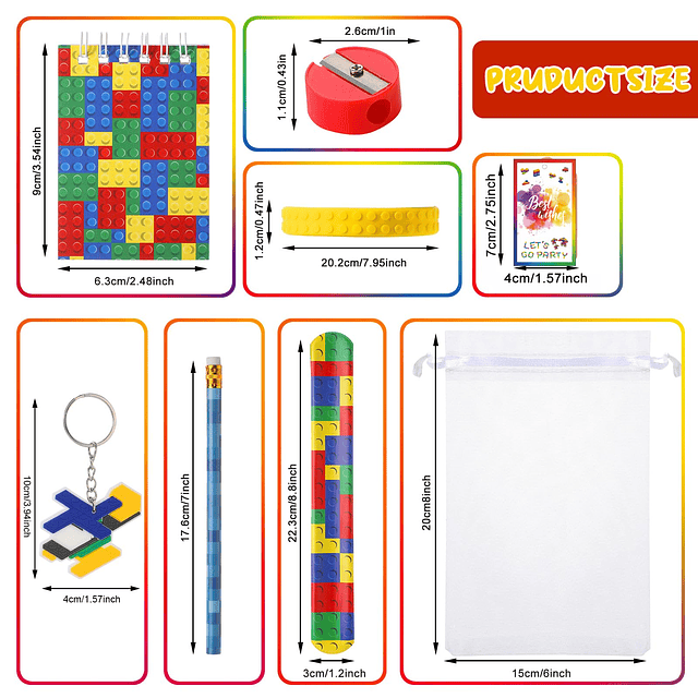 Juego de 256 bloques de construcción para regalos de fiesta