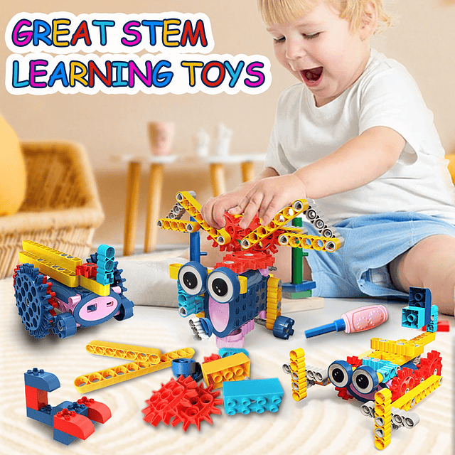 Building Block STEM Juguetes en acción para niños 3 4 5 6 7