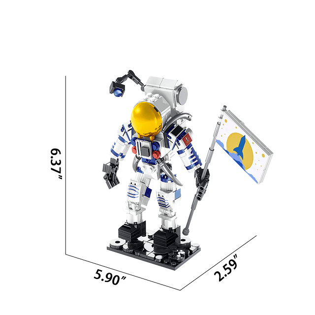 Kit de construcción de juguetes de astronauta para niños y a