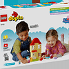 DUPLO Casa de Cumpleaños de Peppa Pig Set de Juego con 3 Fig