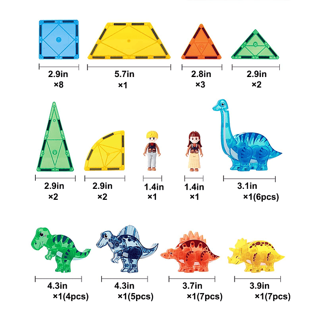 Azulejos magnéticos de dinosaurio, azulejos magnéticos educa