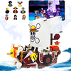 One Piece Anime Thousand Sunny Ship Building Blocks, con 9 f