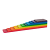 Juguetes apiladores rectangulares de arco iris de madera, ju