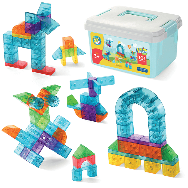 101 cubos magnéticos para niños – Juego de bloques de constr