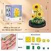 Juego de construcción de ramo de flores, 545 piezas de mini