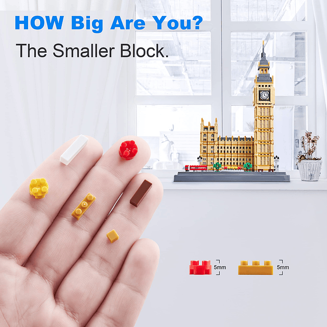 Real Big Ben Architecture Micro Juego de bloques de construc