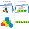 Bloques de construcción de cubos de madera para niños con ta