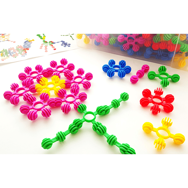 Rainbow Star Flex Building Toys Juego gigante de 90 piezas,