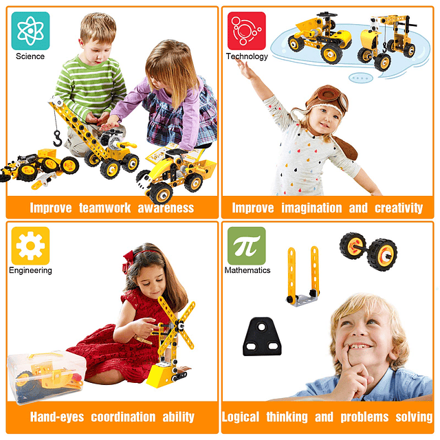 Juguetes Educativos de Construcción Kit de Aprendizaje STEM,