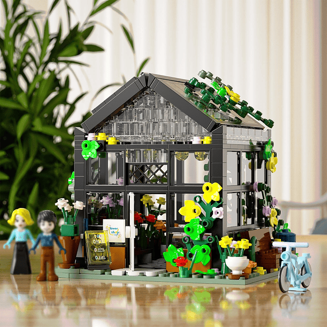 Juego de construcción de casa de flores, compatible con Lego