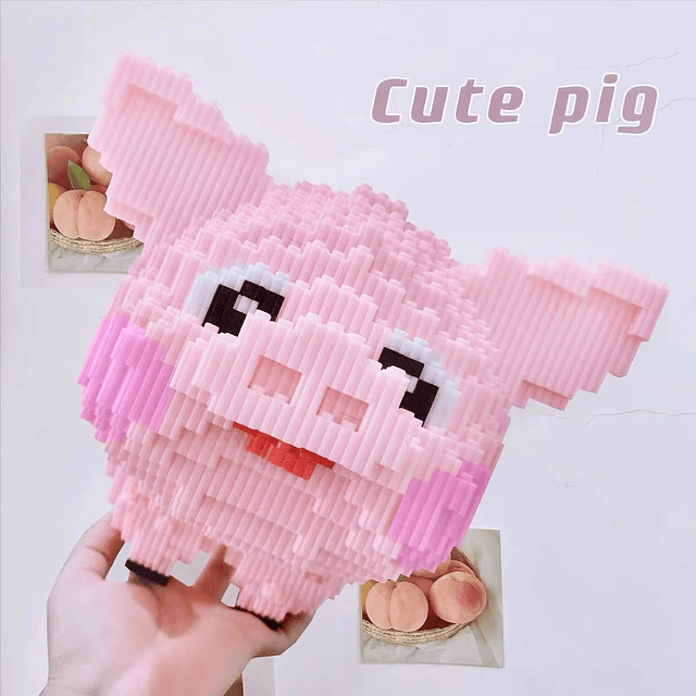 Juego de microbloques de construcción Animal Pig (2745 pieza