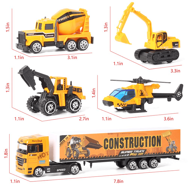 Juguetes de construcción Camión Vehículo de fundición a pres