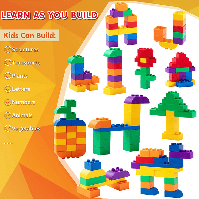 Kit de Bloques de Construcción para Niños de 180 Piezas, Jue