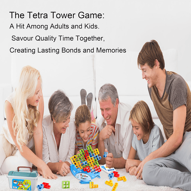 Juego de bloques apilables de equilibrio Tetra Tower de 48 p