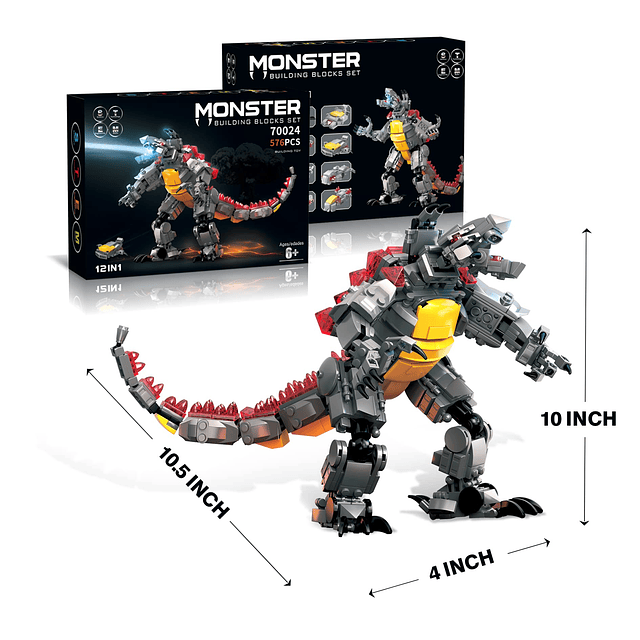 STEM Star Monster Wars Toys, construcción 12 en 1 para niños