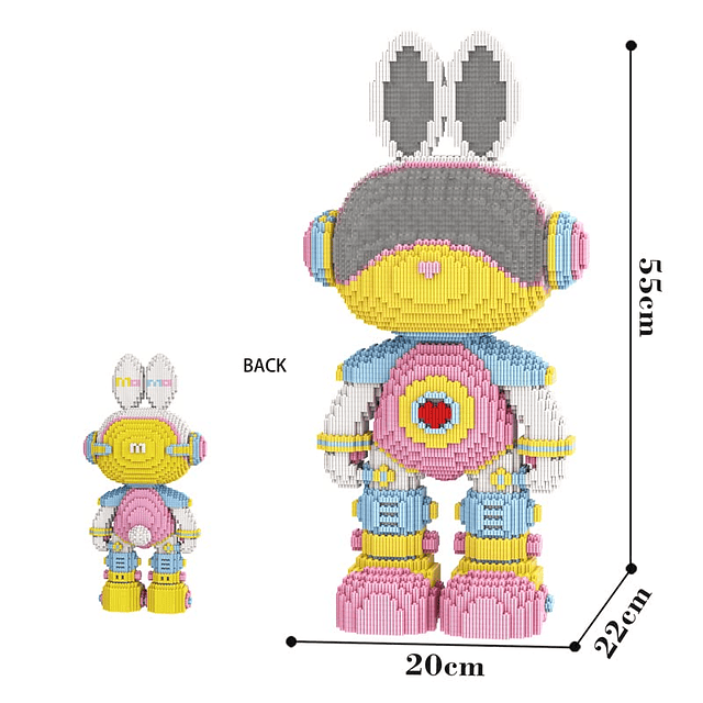 Serie de Conejos Astronauta Conejo Micro Mini Bloques Juego