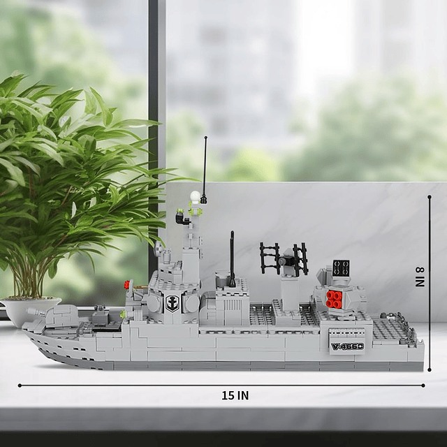 Juego de construcción Navy Destroyer, juguete de construcció