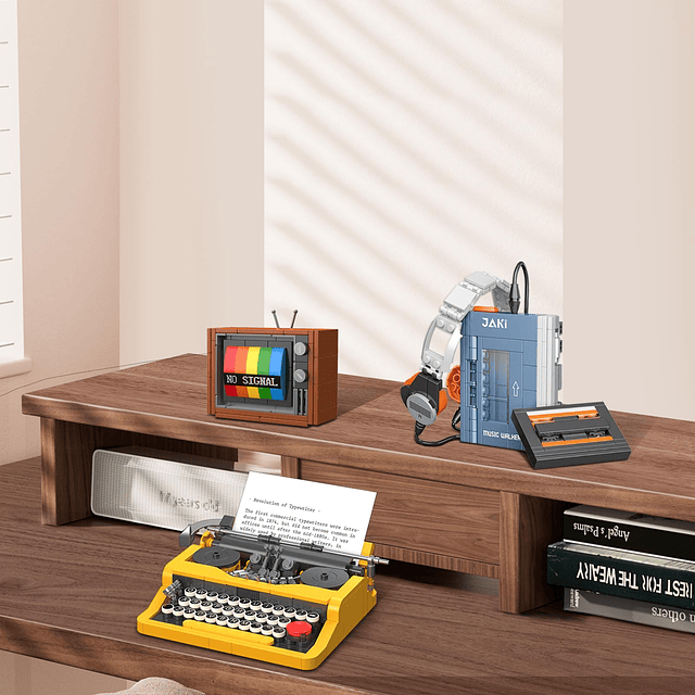 Typewriter Walkman Television Building Toys 20131, modelo de