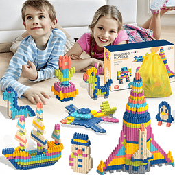 Bloques de construcción para niños, 1080 piezas de juguete d