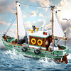 Juegos de construcción de barcos de pesca urbanos con 3 mini