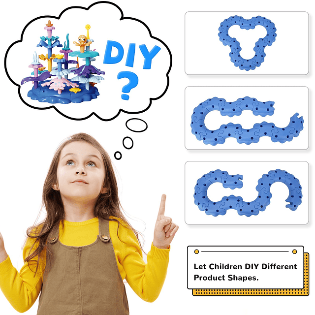 Coral Garden BuildingToys para niños de 4, 5, 6 años, bloque