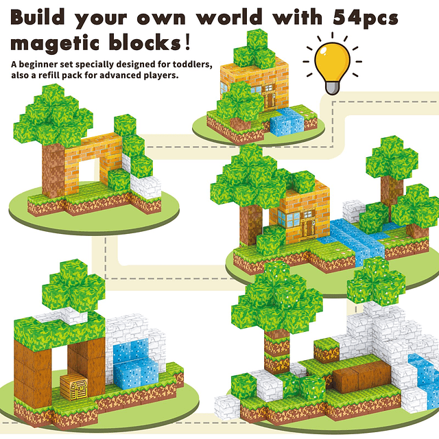 Bloques magnéticos para niños, juguetes de construcción para