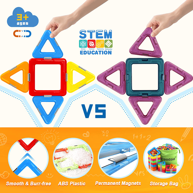 Juguete STEM de bloques de construcción magnéticos para niño