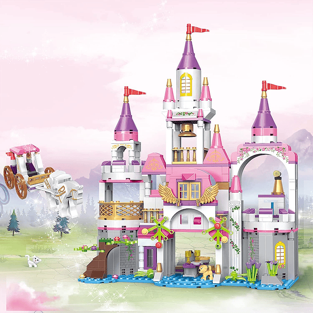 Dream Girls Princess Castle con bloques de construcción de c