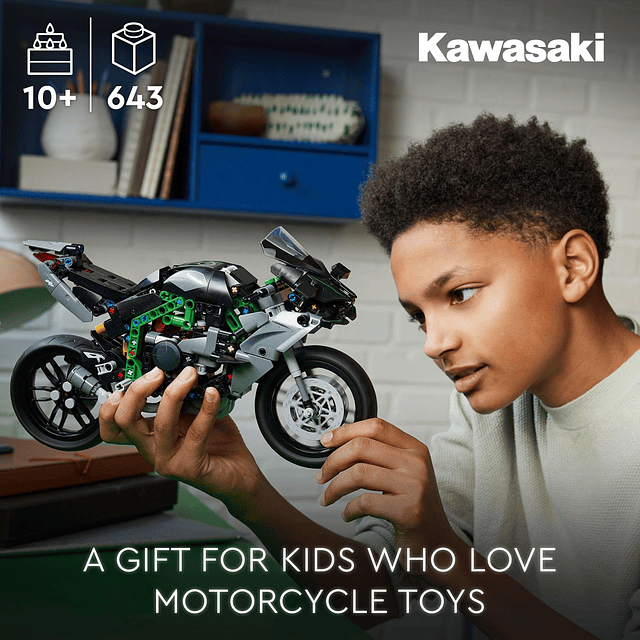 Technic Moto de juguete Kawasaki Ninja H2R para construir y