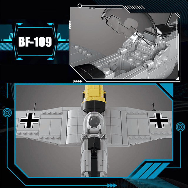 BF-109 Juego de bloques de construcción modelo de combate (4