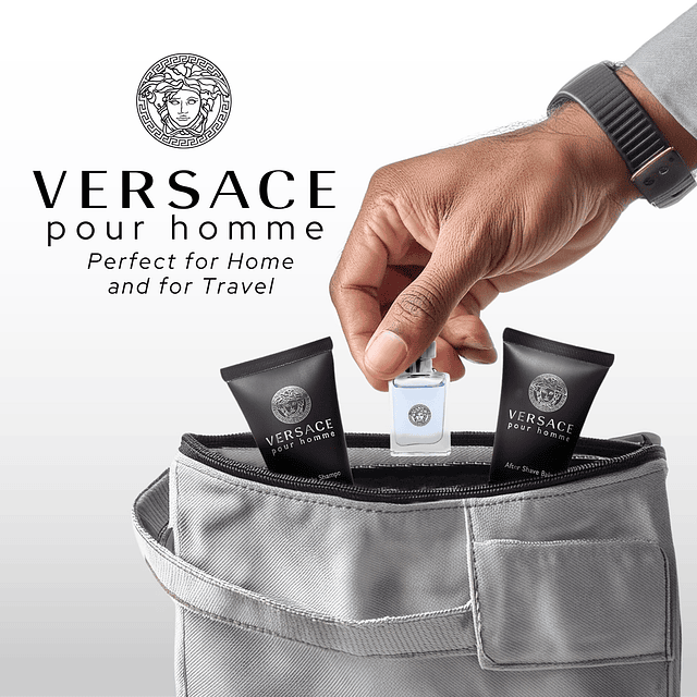 Versace Pour Homme para hombre, mini set de regalo de 3 piez