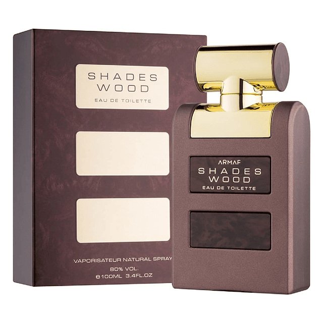 Armaf Shades Wood EDT Spray Hombres 3.4 oz