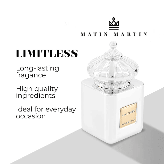 MATIN MARTIN Limitless Eau de Parfum para hombre, baya de en