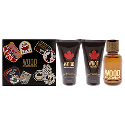 Dsquared2 Wood Men EDT spray de 1,7 oz, bálsamo para después