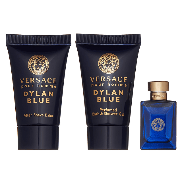 Versace Juego en miniatura de 3 piezas Dylan Blue Pour Homme