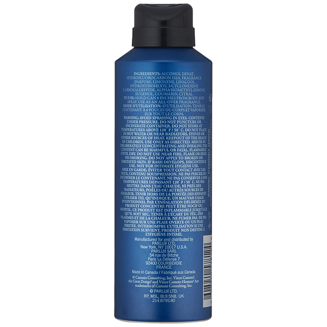 Vince Camuto Homme Spray corporal para hombres, 6 onzas líqu