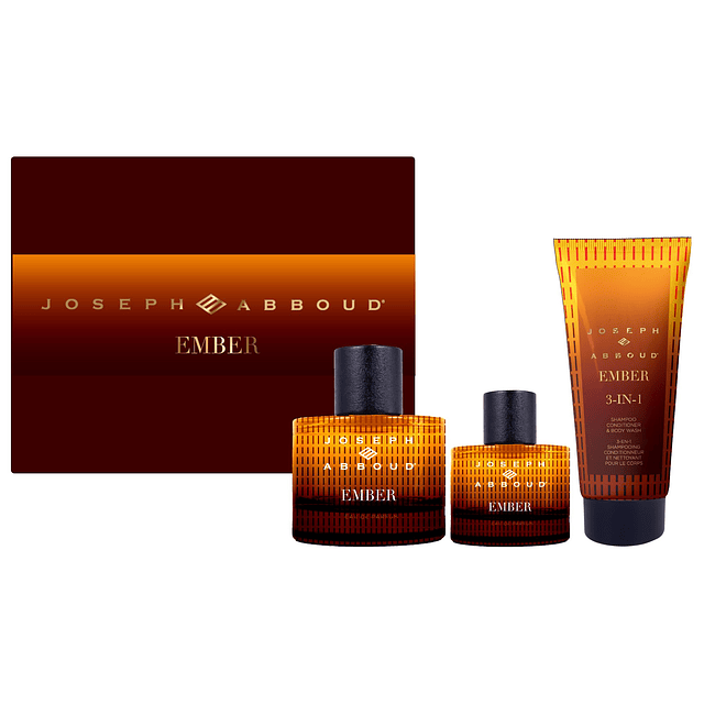 Joseph Abboud Ember Eau de Parfum Set de regalo de 3 piezas,