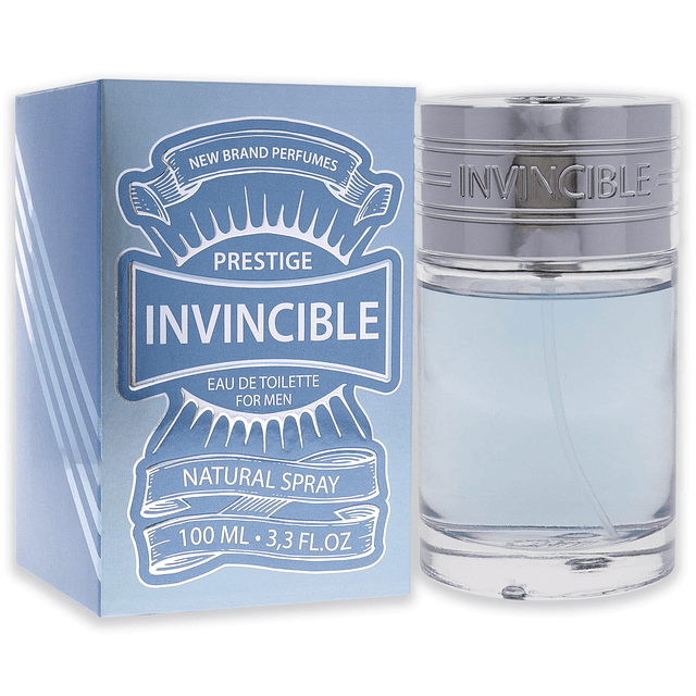 Nueva marca Perfumes Prestige Invincible EDT Spray Men 3.3 o