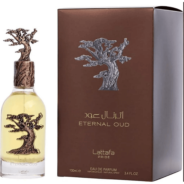 Lattafa Eternal Oud Eau De Parfum Spray, 3,4 onzas (Unisex)